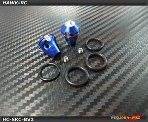 Hawk TX Switch Knobs Cap Blue Short V2 (2pcs, Fit All Brand TX)